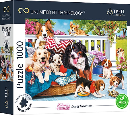 Trefl Prime Puzzle Niedlichkeit Überall Hunde, 1000 Teile