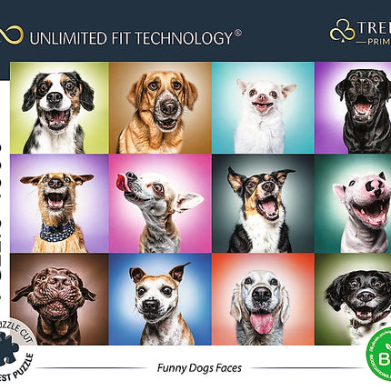 Trefl Prime Puzzle Funny Dogs Faces, 1000 Pcs