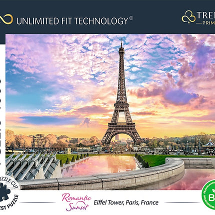 Trefl Prime Puzzle Romantischer Sonnenuntergang Eiffelturm, 1000 Teile