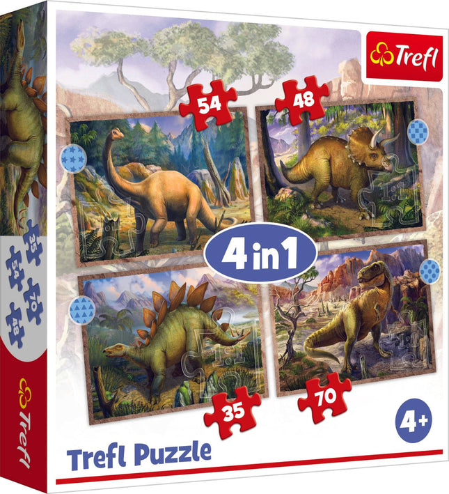 Trefl Puzzle 4-in-1 Set Dinosaurier