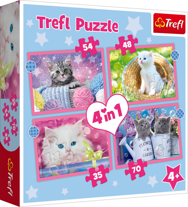 Trefl Puzzle 4-in-1 Set Kätzchen
