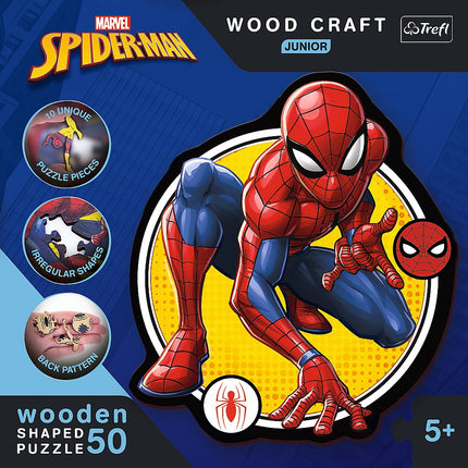 Dřevěné puzzle Trefl Spiderman 50 dílků