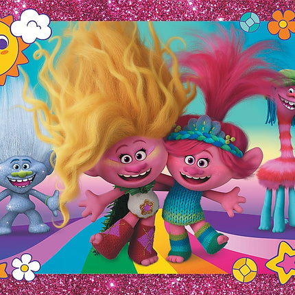 Trefl Trolls Glitter Puzzle Trolls 3, 100 Pcs