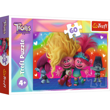 Puzzle Trefl Trolls 3 60 dílků