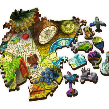 Dřevěné puzzle Trefl barevné koktejly 500+1 dílků