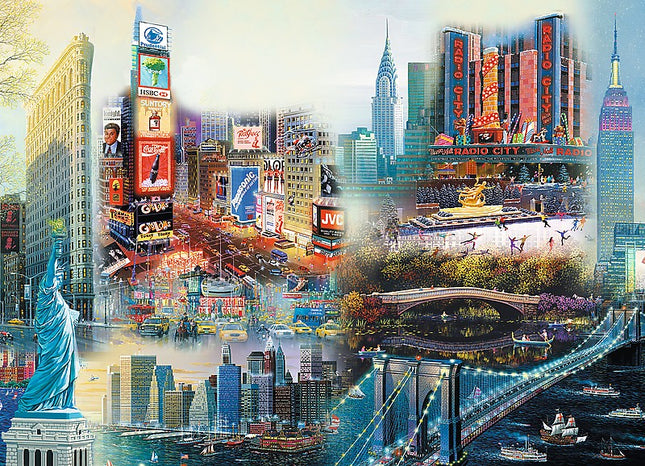 Trefl Holzpuzzle New York Collage 1000 Teile
