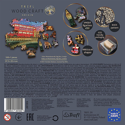 Trefl Holzpuzzle Palace Of Westminster Big Ben London 500+1 Teile