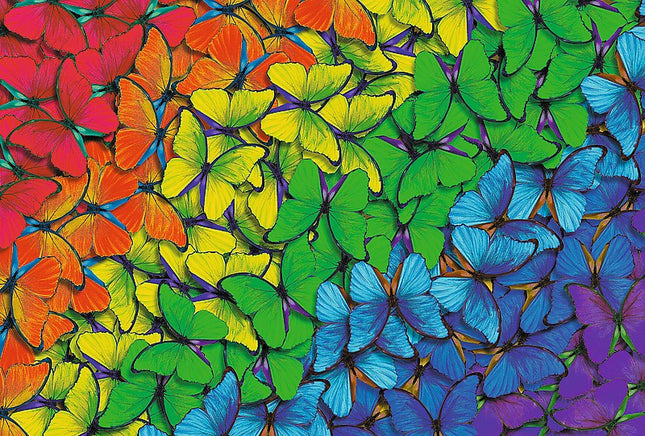 Trefl Holzpuzzle Regenbogen-Schmetterlinge 500+1 Teile