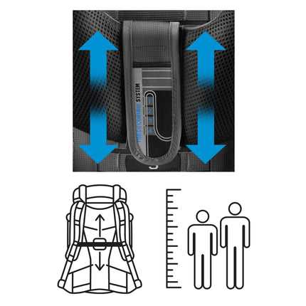 Trekkingrucksack 60L mit verstellbarer Rückenlänge