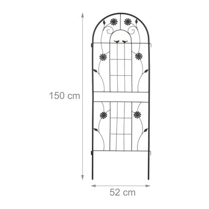 Rankgitter 150 cm 2er Set schwarz