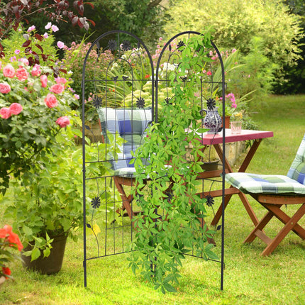 Rankgitter 150 cm 2er Set schwarz