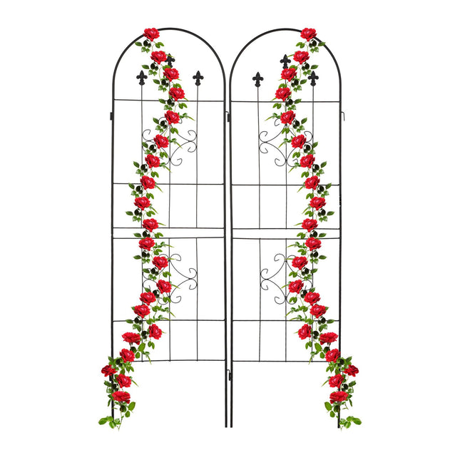 Rankgitter 180 cm 2er Set schwarz