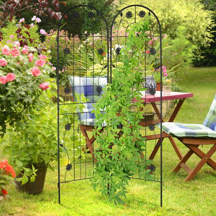 Treillis 180 cm lot de 2 noir