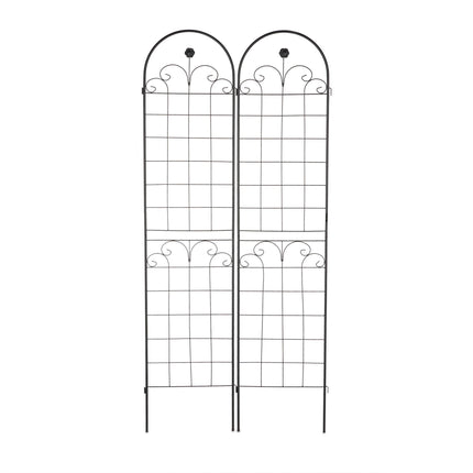 Treillis 220 cm lot de 2 noir