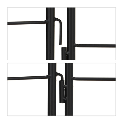 Treillis 220 cm lot de 2 noir