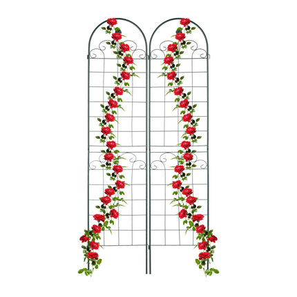 Rankgitter 220 cm 2er Set grün