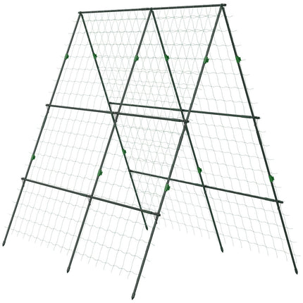 Verstellbares Rankgitter aus Stahl mit Netz, 180 x 100 x 180 cm