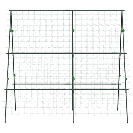 Verstellbares Rankgitter aus Stahl mit Netz, 180 x 100 x 180 cm