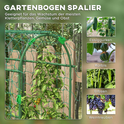 Verstellbares Pflanzenrankgitter aus Stahl mit Netz für Garten, Balkon