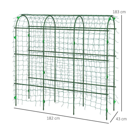 Verstellbares Pflanzenrankgitter aus Stahl mit Netz für Garten, Balkon