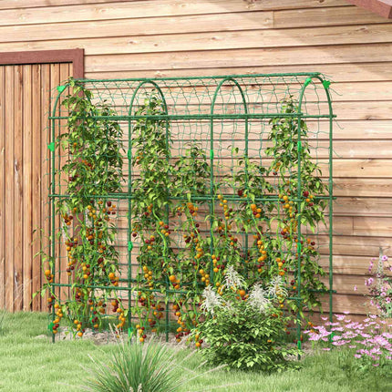 Verstellbares Pflanzenrankgitter aus Stahl mit Netz für Garten, Balkon