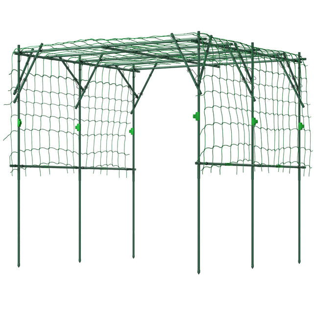 Garden trellis in stainless steel - Triangular, 223x223x223 cm
