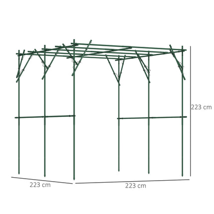 Gartenspalier aus Edelstahl – Dreieckig, 223x223x223 cm