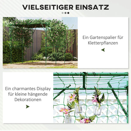 Gartenspalier aus Edelstahl – Dreieckig, 223x223x223 cm