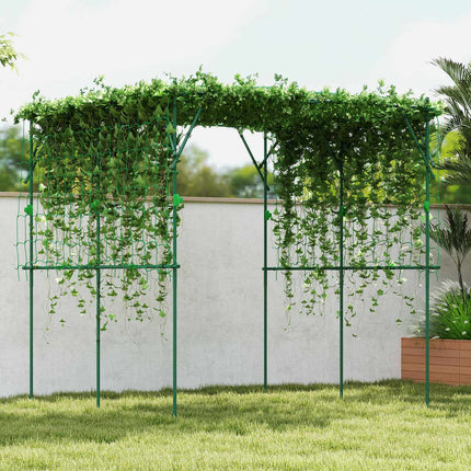 Gartenspalier aus Edelstahl – Dreieckig, 223x223x223 cm