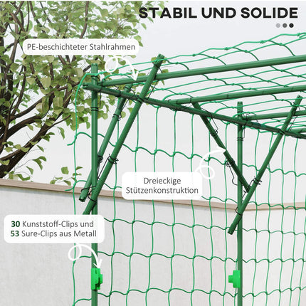 Gartenspalier aus Edelstahl – Dreieckig, 223x223x223 cm