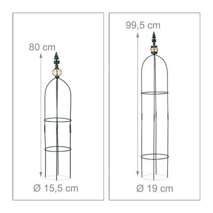 Spalier-Obelisken im 2er-Set