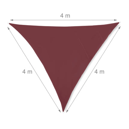 Triangular red-brown sun sail