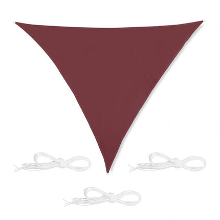 Triangular red-brown sun sail