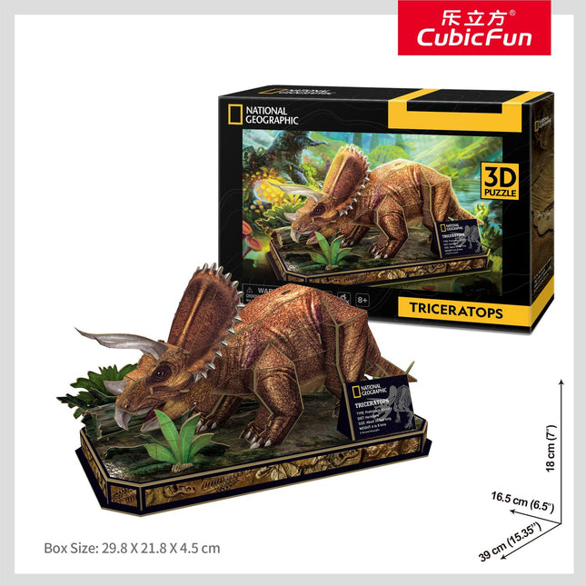 Triceratops 3D Puzzle, National Geographic, Lernspielzeug