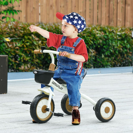 Tricycle for children, adjustable seat and basket, 2-5 years