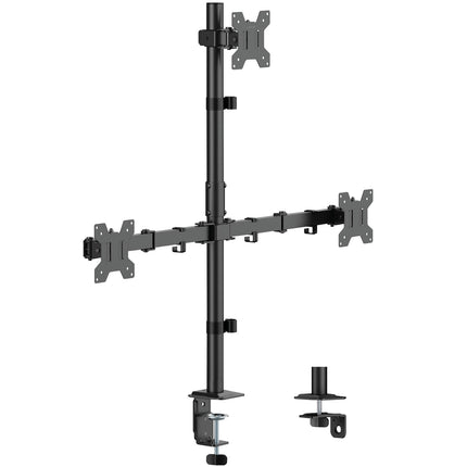 Dreifach-Monitorhalterung 17–32" mit verstellbaren Armen, Schwarz