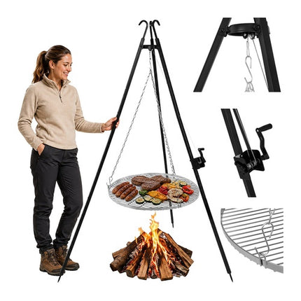 Tripod Garden Grill – 70cm Stainless Steel Grate