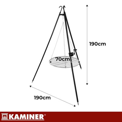 Tripod Garden Grill – 70cm Stainless Steel Grate