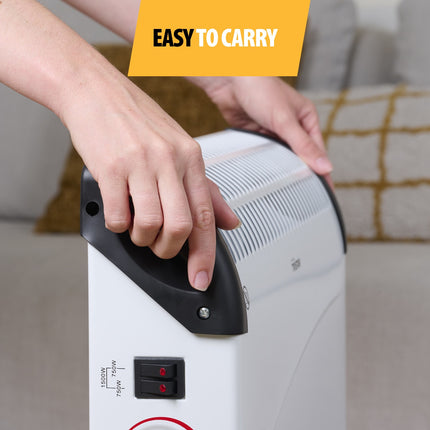 Tristar Convector Heater 1500W with Adjustable Thermostat, Portable, White
