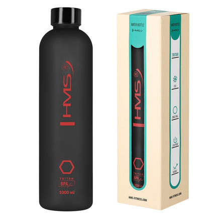 Tritan Water Bottle, Black, Leak-Proof, 1L