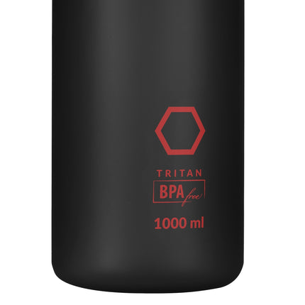 Tritan Water Bottle, Black, Leak-Proof, 1L