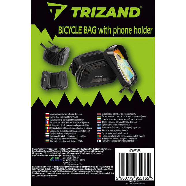 Trizand 25378 Fahrradtasche mit Handyhülle