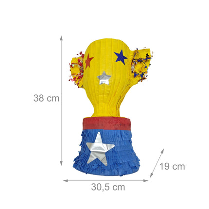 Trophäen-Piñata-Set mit Stock und Augenmaske
