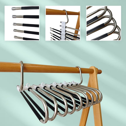Trouser Hangers, Non-Slip, Space-Saving, 2 Pack
