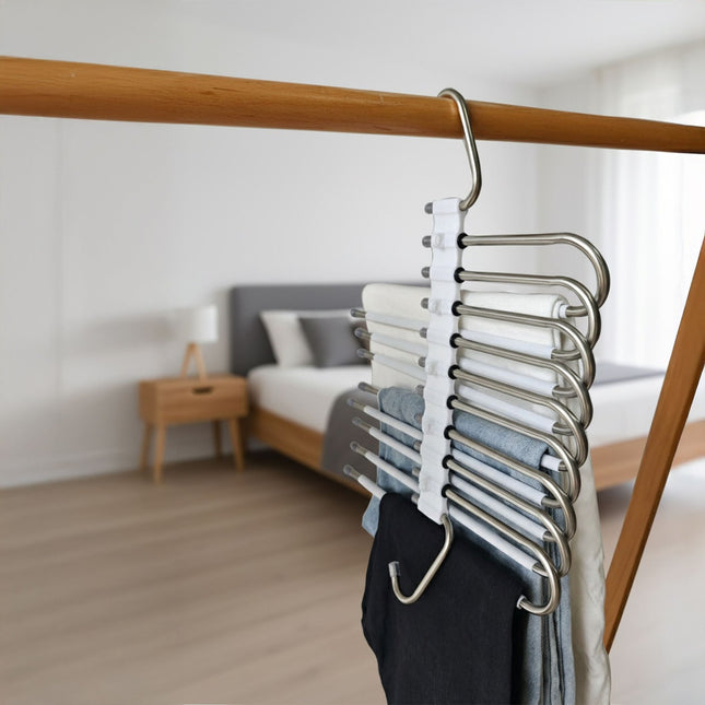 Trouser Hangers, Non-Slip, Space-Saving, 2 Pack