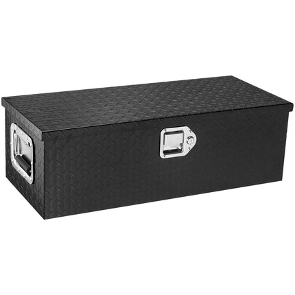 Truck Bed Tool Box, Aluminum Diamond Plate, Lock, 30 Inch