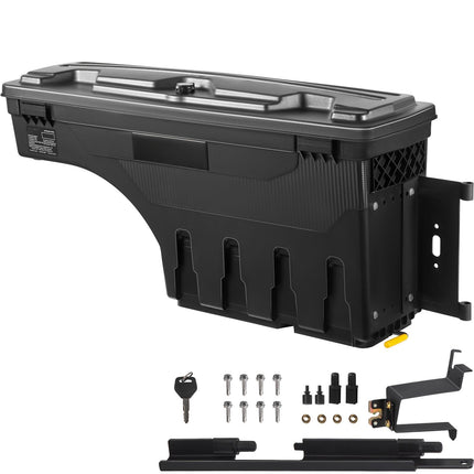 Truck Bed Wheel Well Tool Box, Lockable, Waterproof, Passenger Side