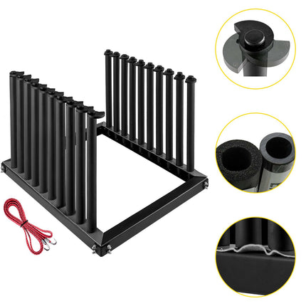 Truck Windshield Rack, 9-Lite Steel, 24-In Height, Padded