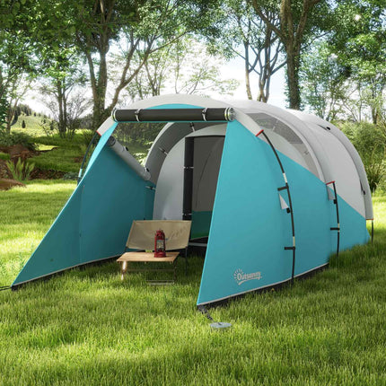 Campingzelt für 5 Personen, 2 Zimmer, wasserdicht, Tragetasche