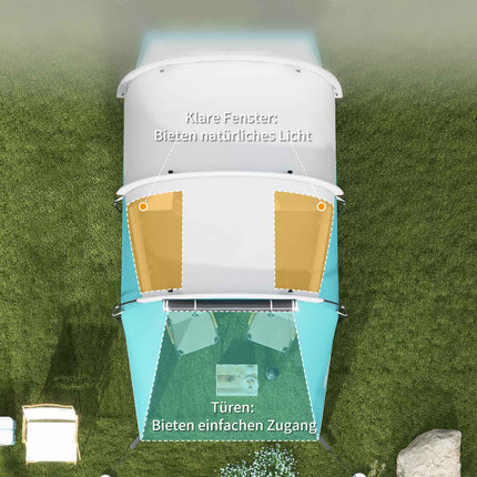 Campingzelt für 5 Personen, 2 Zimmer, wasserdicht, Tragetasche